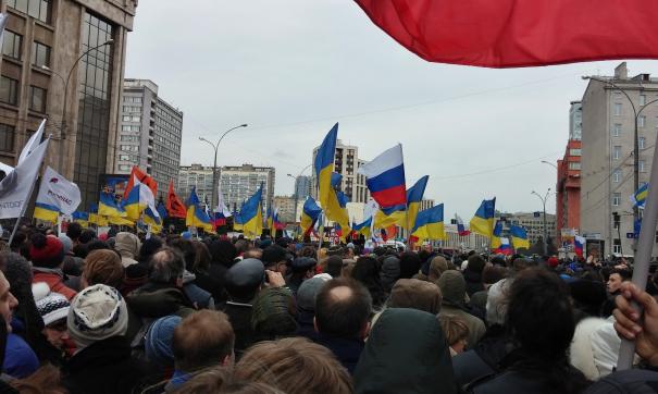 Москва, марш против войны с Украиной