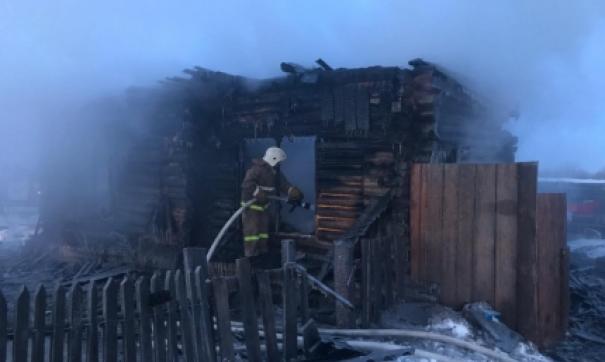Пожар в Курганской области