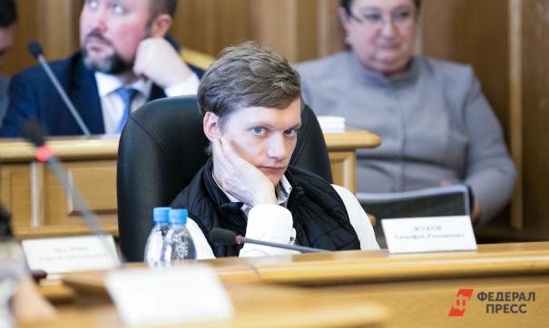Тимофей Жуков на заседании гордумы