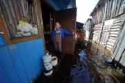 Разлившаяся в Красноярске река подтопила дома