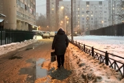 Густой снег выпал в Приамурье