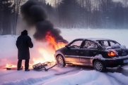 В Кузбассе мужчина сжег автомобиль конкурента по бизнесу