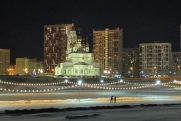 На уникальном храме в самом молодом районе Екатеринбурга появилась подсветка