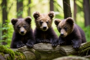Трех медвежат-сирот из ХМАО приютили в Тверской области: доставили самолетом