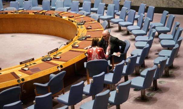 Пустой зал ООН