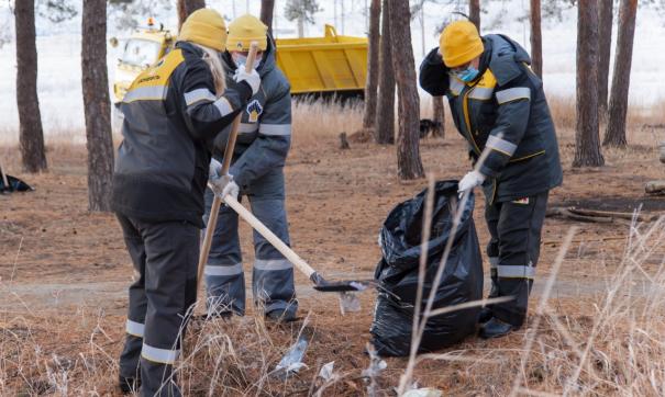 Саратовские нефтяники очистили лес от мусора