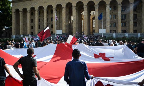 протест в грузии