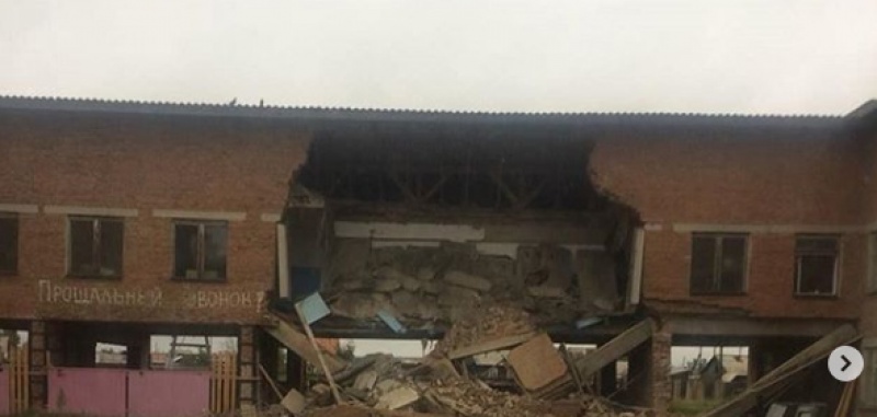 В школе села Уян произошло обрушение