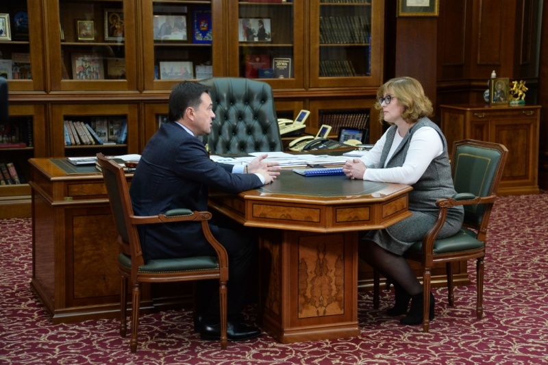 Губернатор Подмосковья обсудил вопросы развития Краснознаменска с Викторией Коваленко