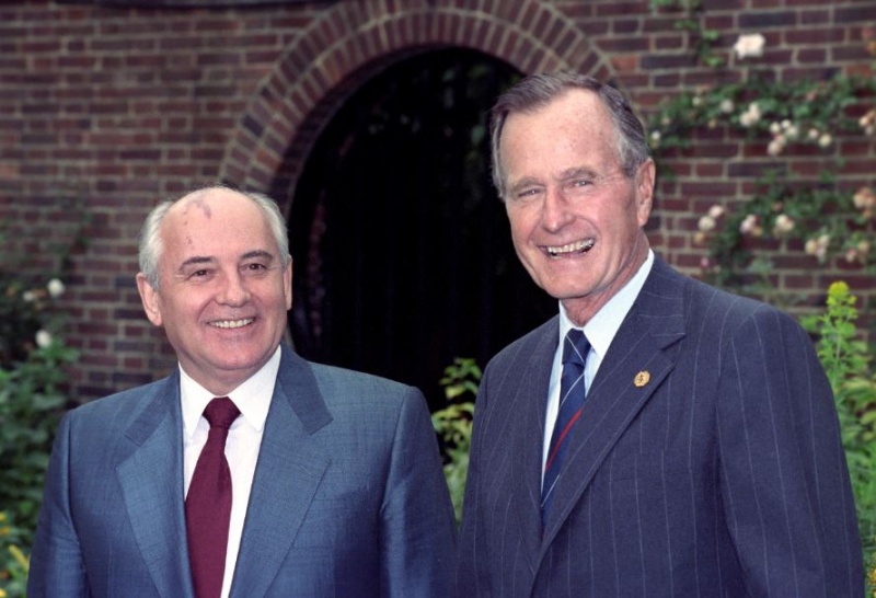 Михаил Горбачев и Джордж Буш-старший в 1991 году