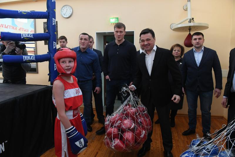 Также Андрей воробьев побывал в спортивном клубе бокса