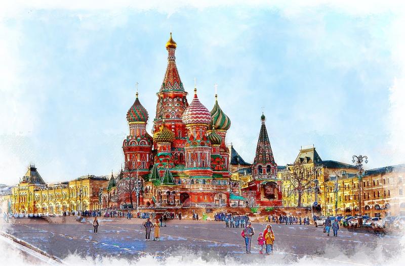 Президенту США подарили картину с видом на Кремль