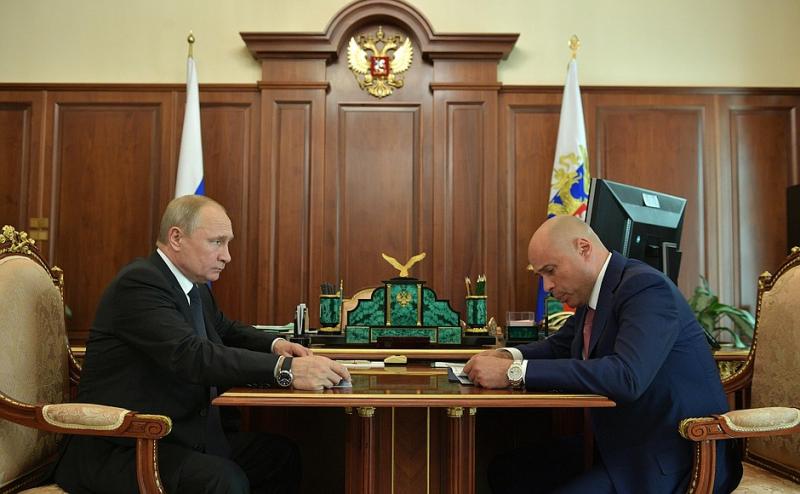 Липецкий губернатор отчитался перед Путиным о девяти месяцах работы