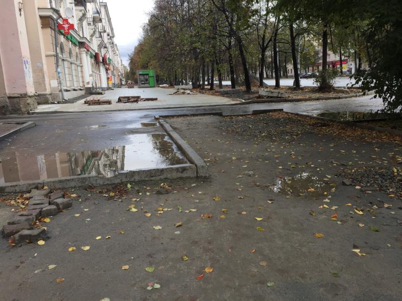 Коляда обратился к властям с просьбой проконтролировать ремонт тротуара на Ленина