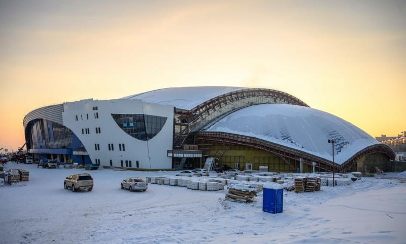Площадь вновь строящегося ледового дворца «Байкал» более 57 тысяч квадратных метров