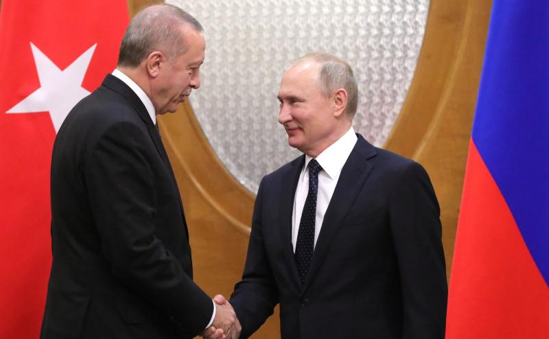Встреча Владимира Путина и Реджепа Эрдогана