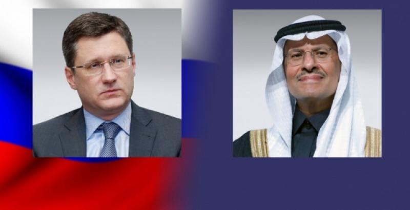 Глава Минэнерго РФ Александр Новак и министр энергетики Саудовской Аравии принц Абдулазиз бен Сальман