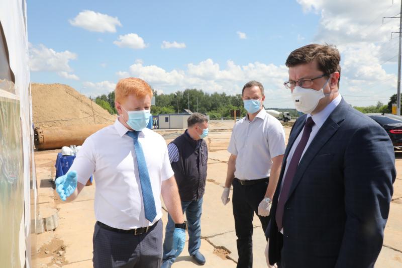Губернатор Нижегородской области инспектирует строительство развязки
