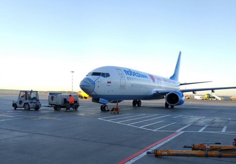 В Екатеринбурге приземлился самолет в защитной маске