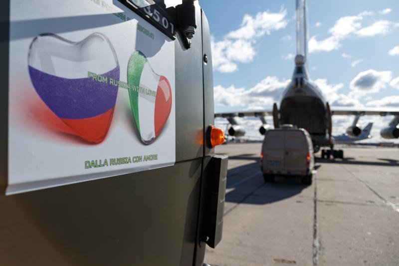Россия помогла Италии в борьбе с коронавирусом