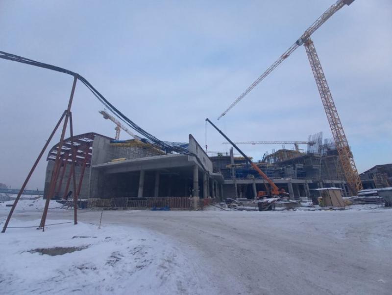 В Новосибирске начали строить четвертый этаж ледовой арены