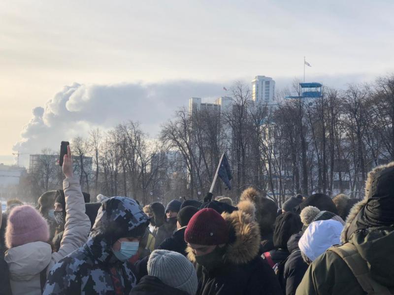 Акция в поддержку Навального в Екатеринбурге