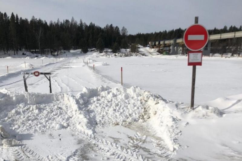 Погодные условия в Приангарье заставляют закрывать первые ледовые переправы