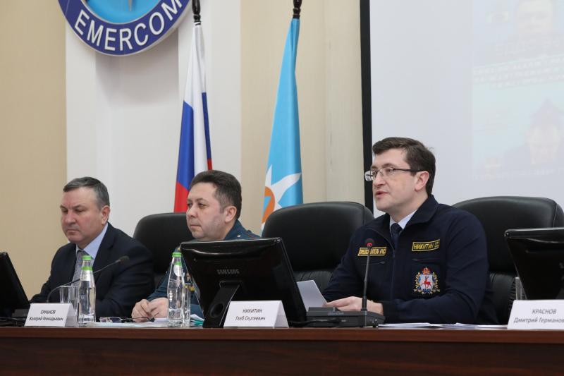 Глеб Никитин провел заседание комиссии по предупреждению и ликвидации ЧС и обеспечению пожарной безопасности