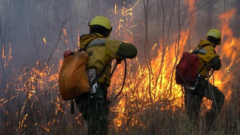 На территории республики зафиксировано 10 очагов возгорания