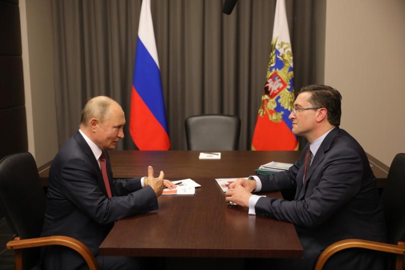 Владимир Путин провел совещание с Глебом Никитиным в Нижнем Новгороде