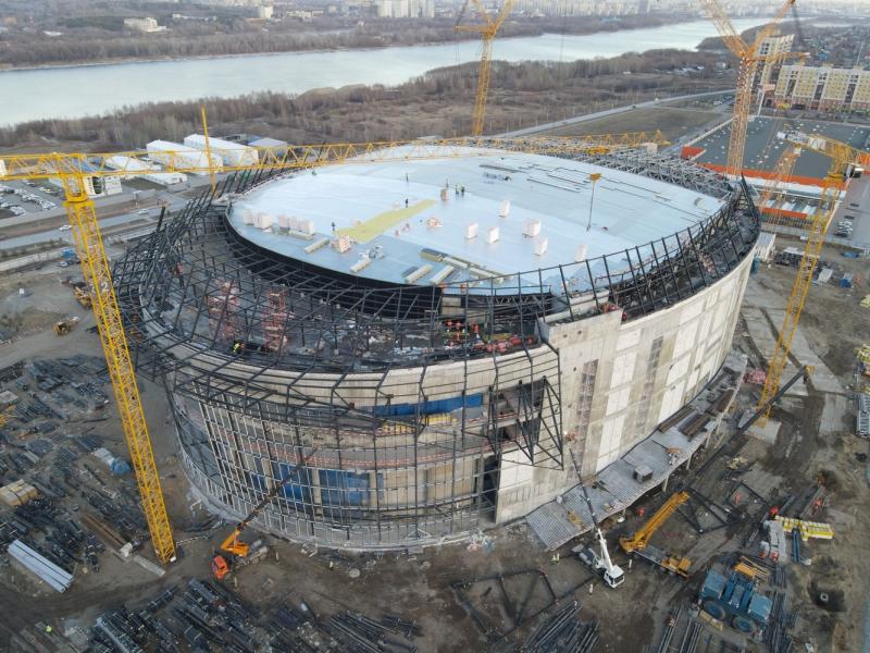 Строительство ледовой арены в Омске