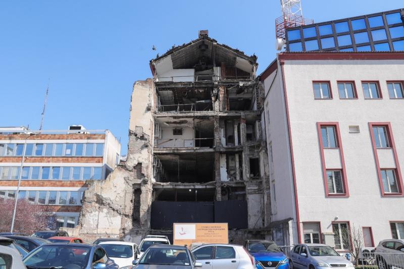 Взорванное здание РТС в Белграде