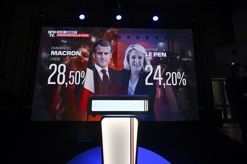 промежуточный итог выборов президента Франции