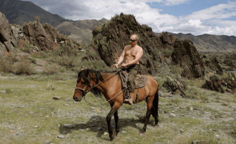 Владимир Путин на коне