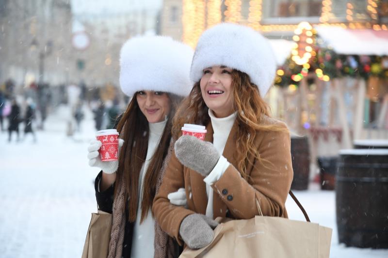 девушки зимой в москве