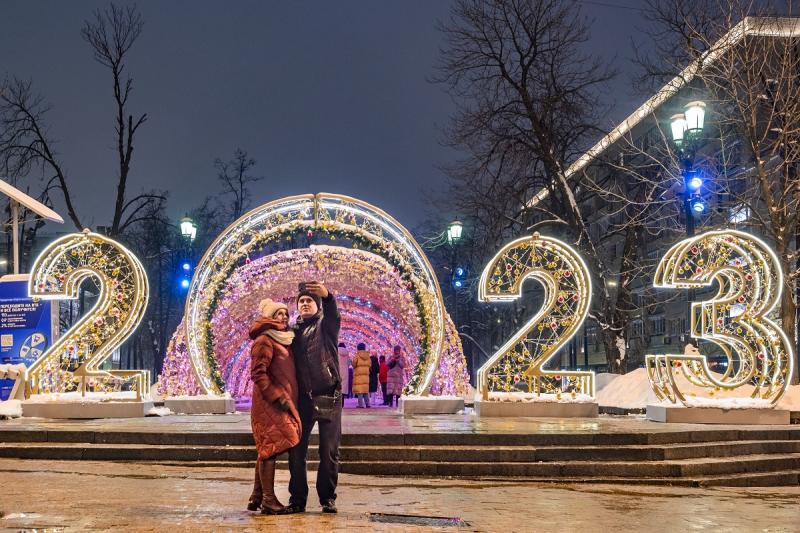 новогодние украшения улиц в москве
