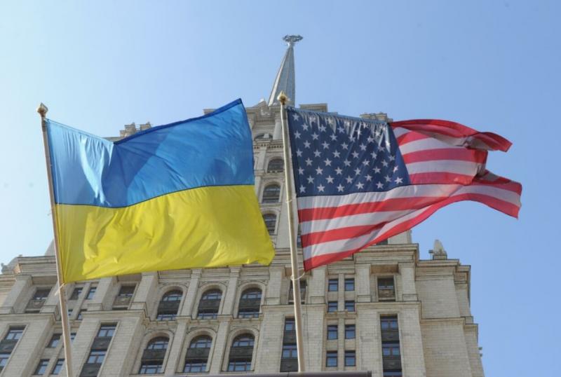 Флаг Украины, флаг США