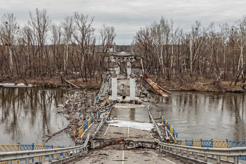 взорванный украинцами мост