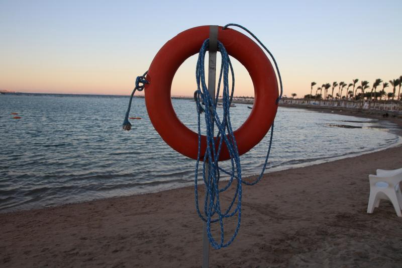 спасательный круг, пляж, Египет