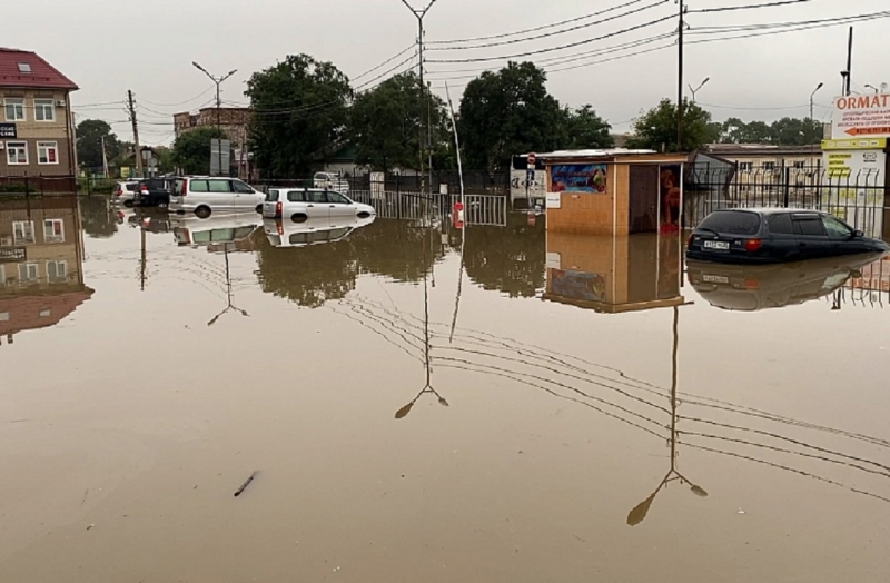 Затопленный город в Приморье