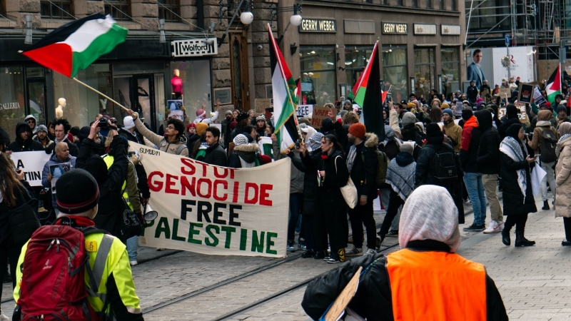 митинг в поддержку палестины