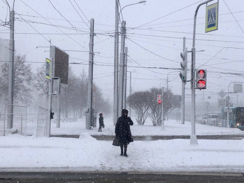 Метель в городе