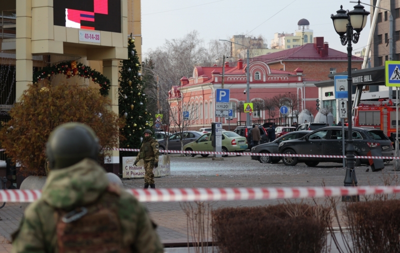 Последствия обстрела центра Белгорода ВСУ