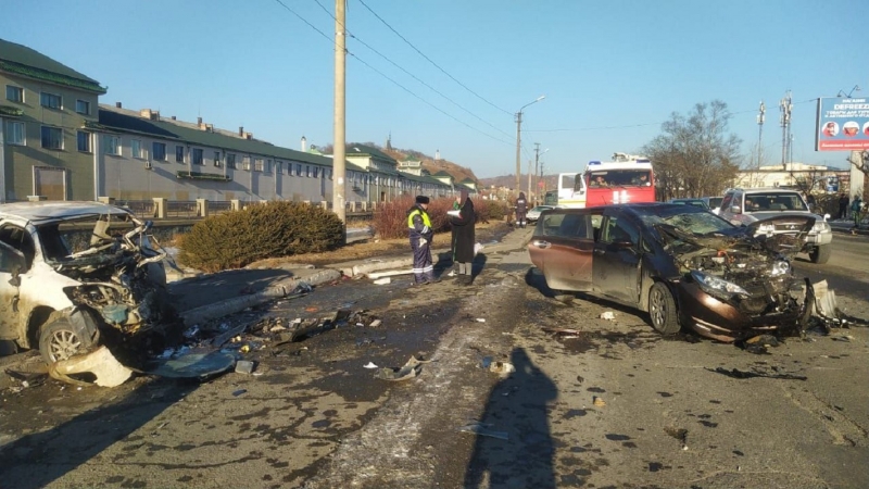 Место смертельного ДТП в Находке