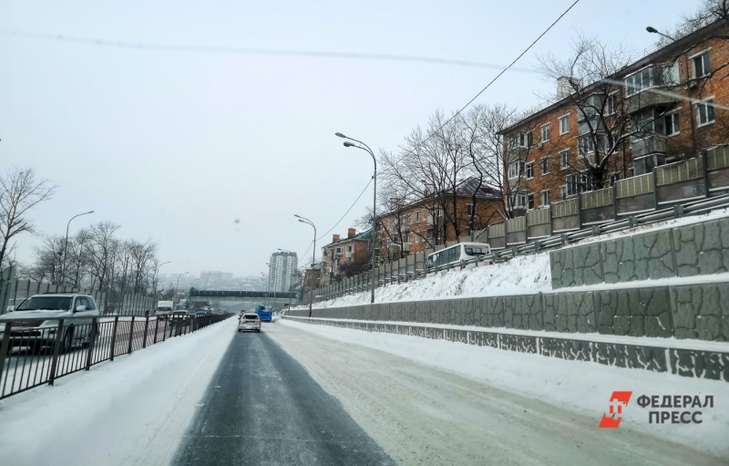 Снег во Владивостоке