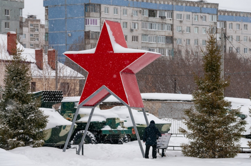 Красная звезда в городе