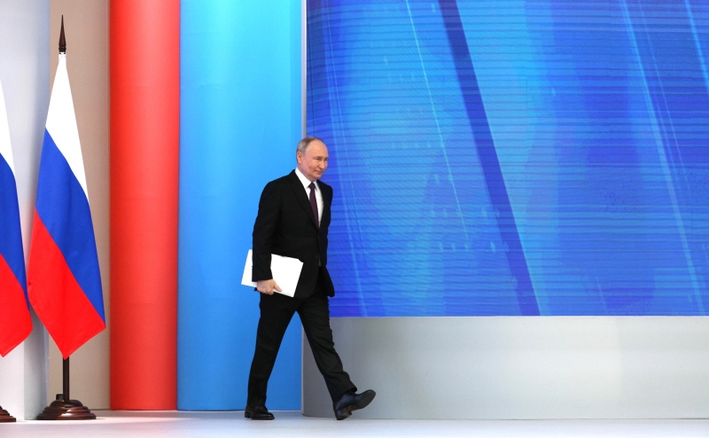 Владимир Путин на послании Федеральному собранию в 2024 году