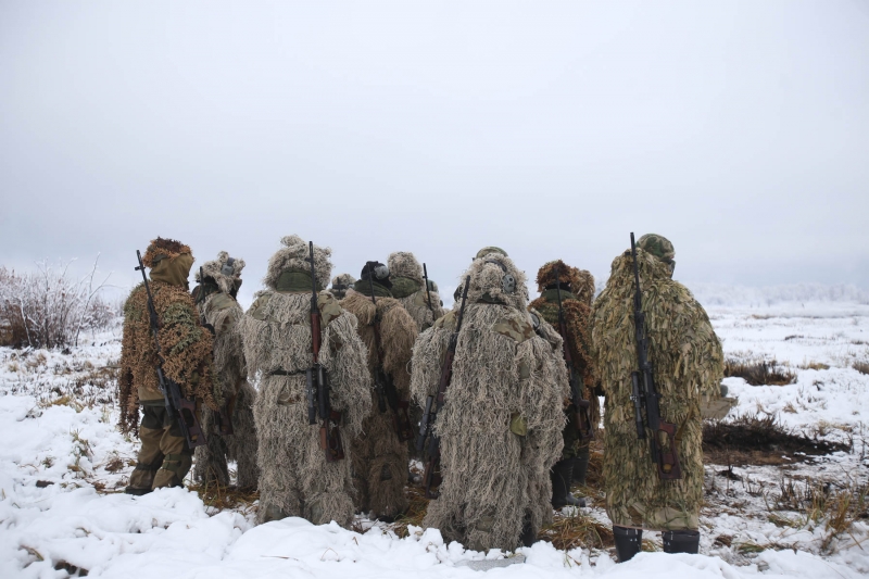 Российские военные на учениях