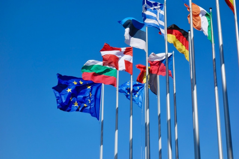 Флаг Евросоюза и стран-участниц