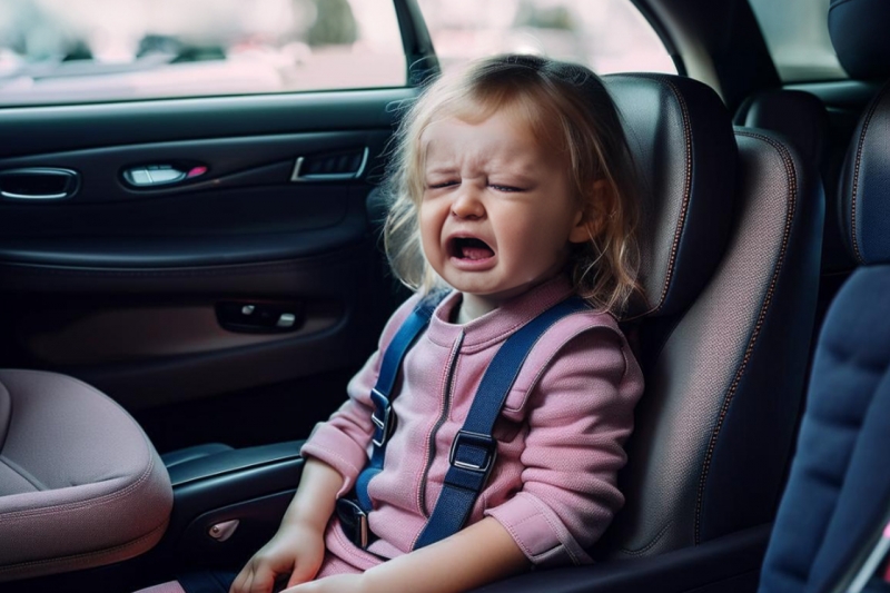 ребенок плачет в машине
